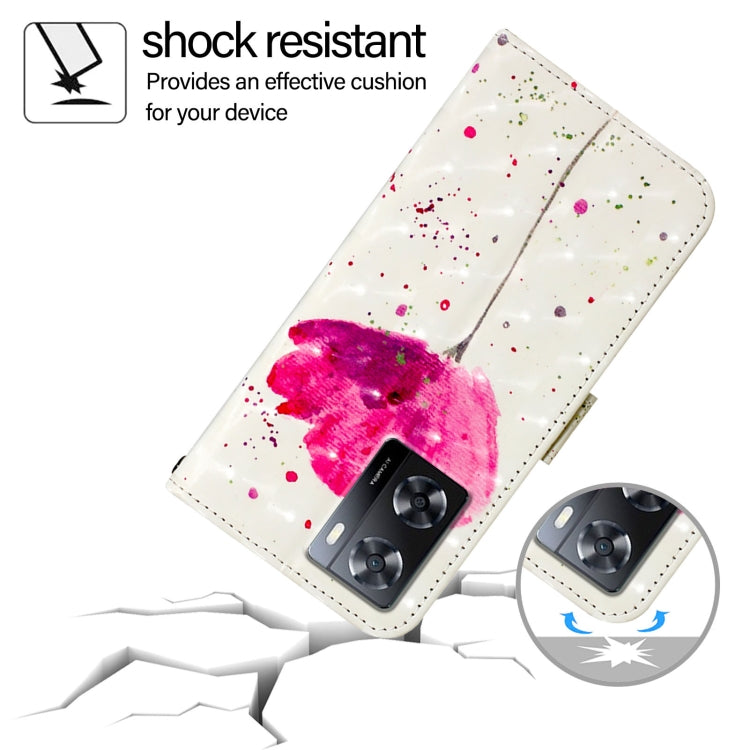 For OPPO A57 4G / A77 4G 3D Painting Horizontal Flip Leather Phone Case