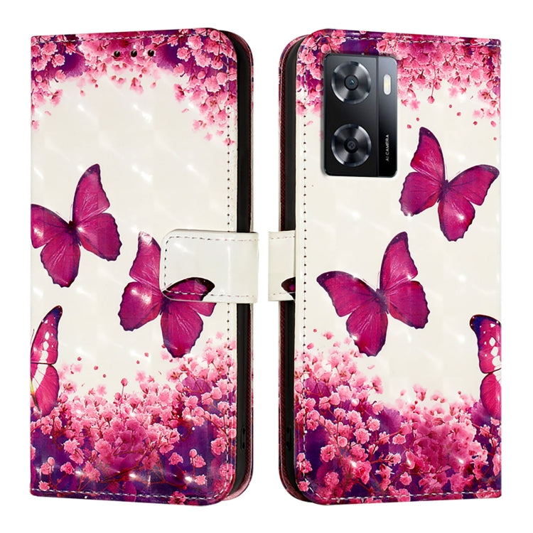 For OPPO A57s 4G / A57e 4G / A77s 4G 3D Painting Horizontal Flip Leather Phone Case