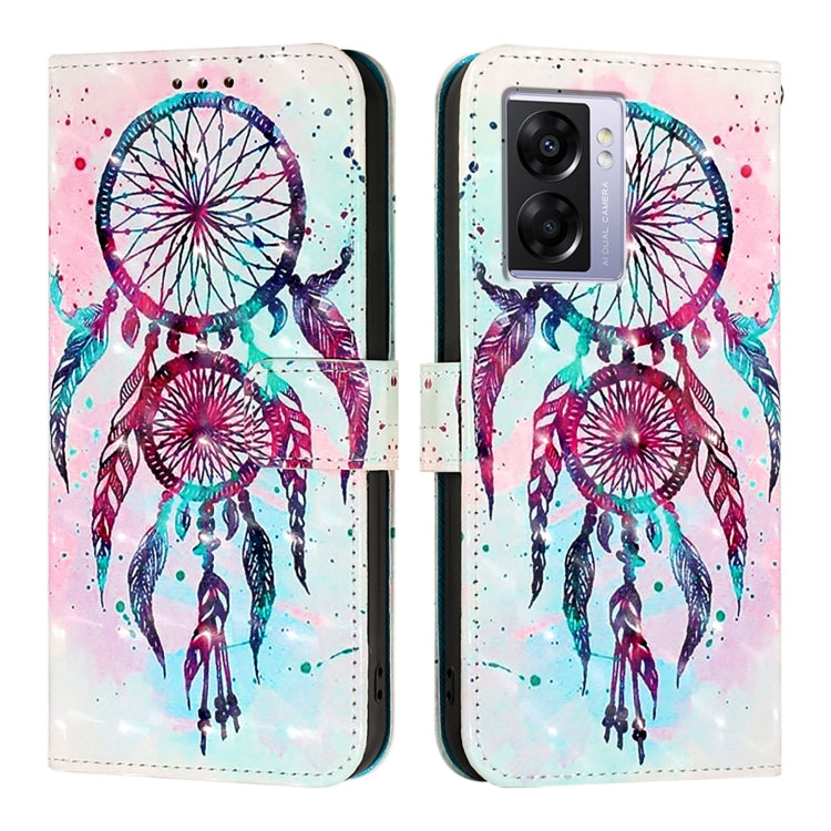 For OPPO A77 5G / A97 5G / Realme V23 3D Painting Horizontal Flip Leather Phone Case