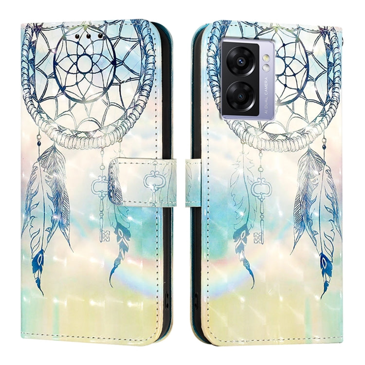 For OPPO A77 5G / A97 5G / Realme V23 3D Painting Horizontal Flip Leather Phone Case