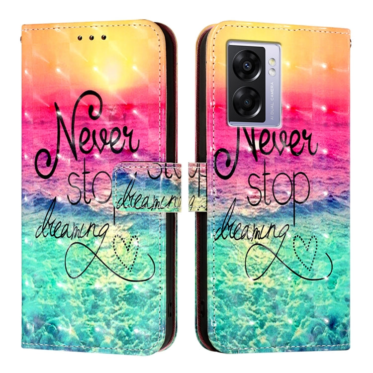 For OPPO A77 5G / A97 5G / Realme V23 3D Painting Horizontal Flip Leather Phone Case