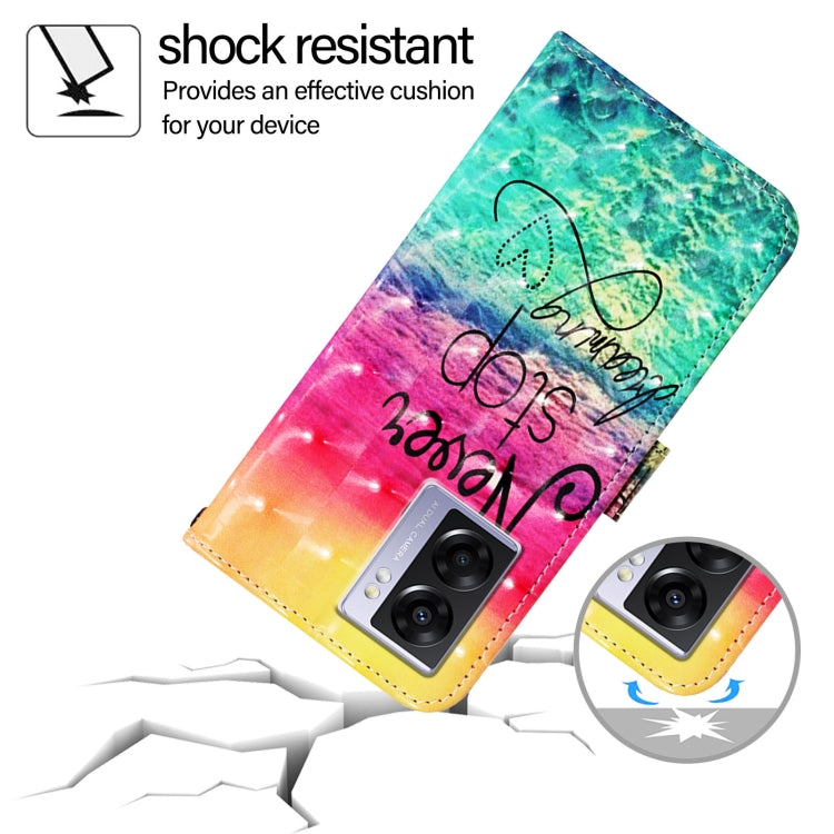For OPPO A77 5G / A97 5G / Realme V23 3D Painting Horizontal Flip Leather Phone Case