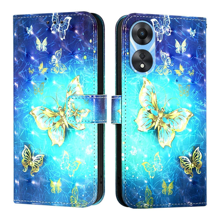 For OPPO A78 5G / A1x 5G 3D Painting Horizontal Flip Leather Phone Case
