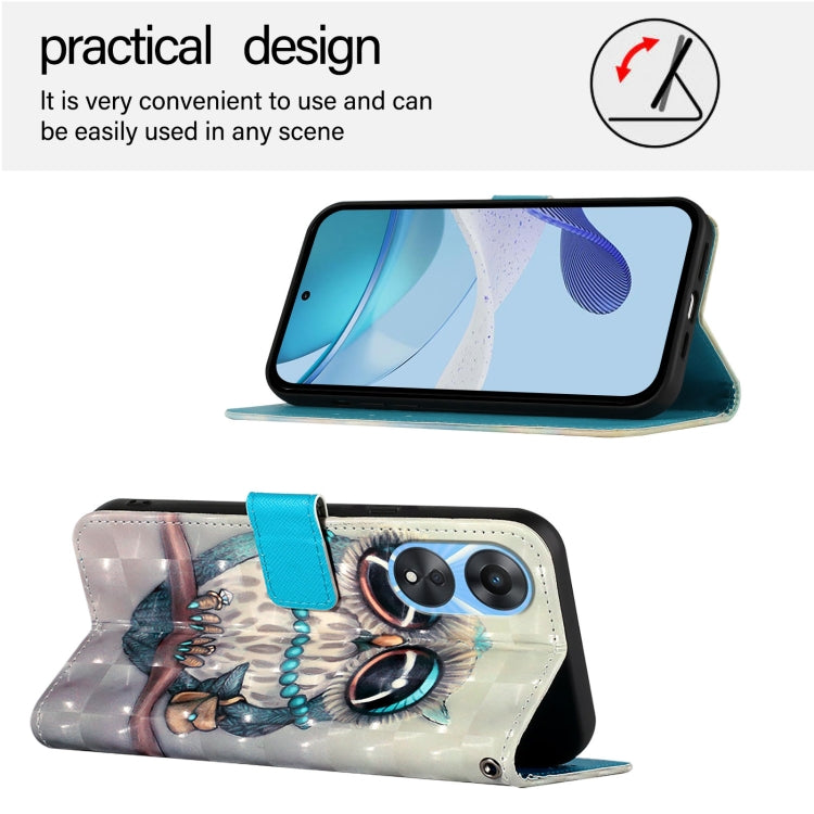 For OPPO A78 5G / A1x 5G 3D Painting Horizontal Flip Leather Phone Case