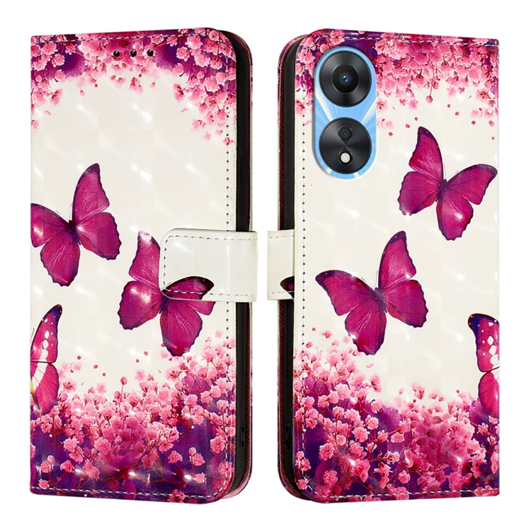 For OPPO A78 5G / A1x 5G 3D Painting Horizontal Flip Leather Phone Case
