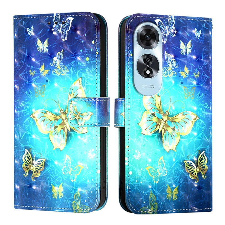 For OPPO A60 4G Global 3D Painting Horizontal Flip Leather Phone Case