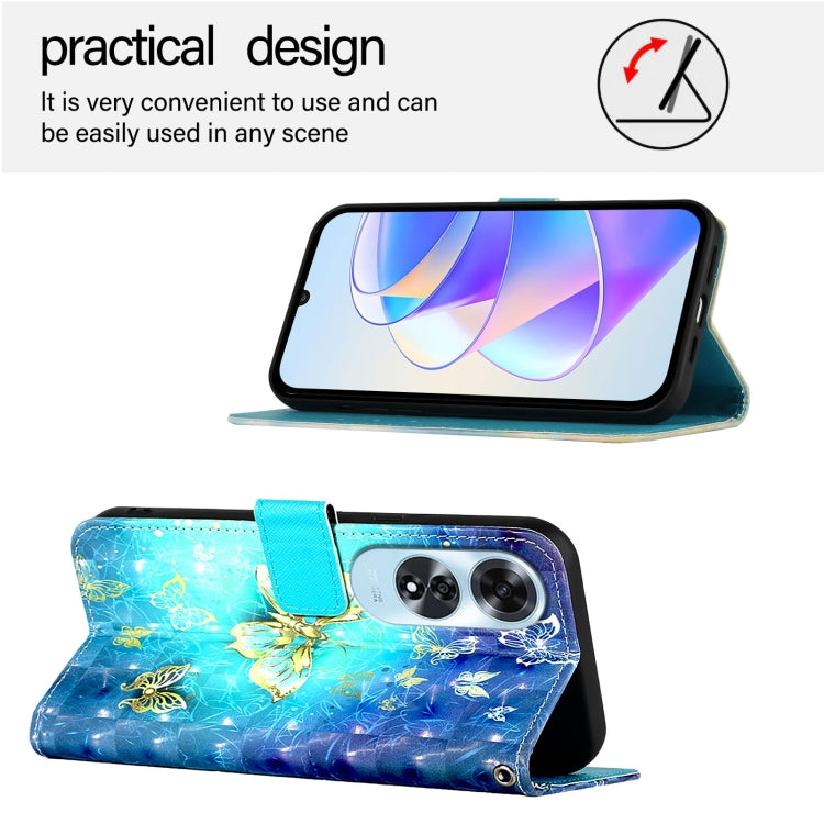 For OPPO A60 4G Global 3D Painting Horizontal Flip Leather Phone Case
