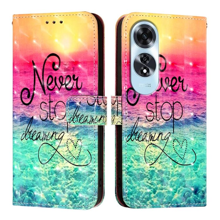 For OPPO A60 4G Global 3D Painting Horizontal Flip Leather Phone Case