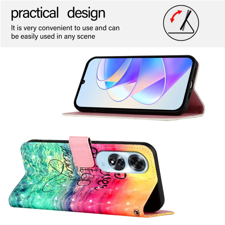 For OPPO A60 4G Global 3D Painting Horizontal Flip Leather Phone Case
