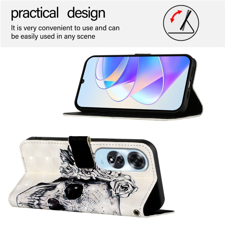 For OPPO A60 4G Global 3D Painting Horizontal Flip Leather Phone Case