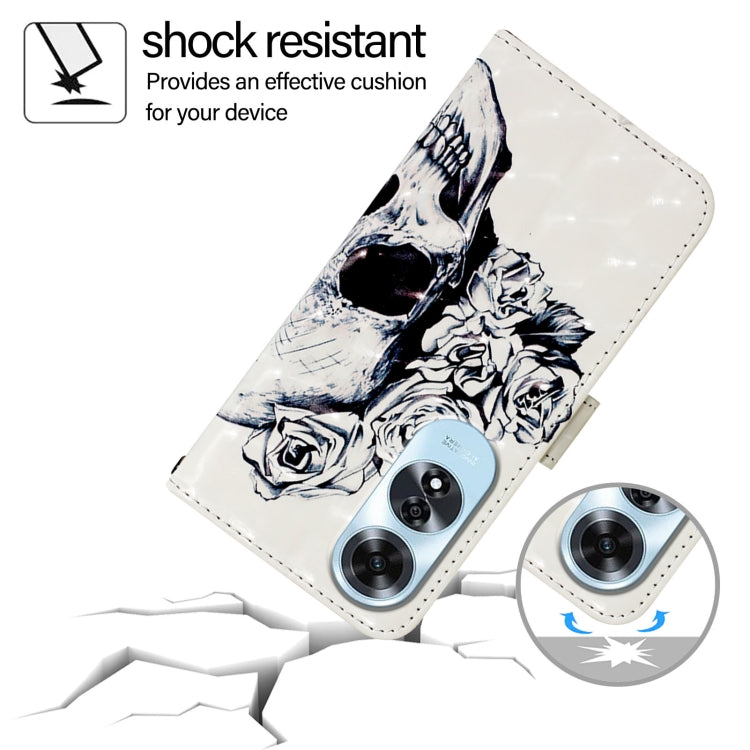 For OPPO A60 4G Global 3D Painting Horizontal Flip Leather Phone Case