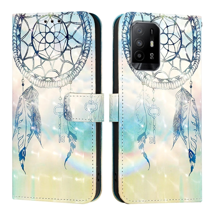For OPPO A74 4G / F19 / F19s / A95 5G / 4G 3D Painting Horizontal Flip Leather Phone Case