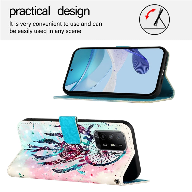 For OPPO Reno6 Lite 3D Painting Horizontal Flip Leather Phone Case