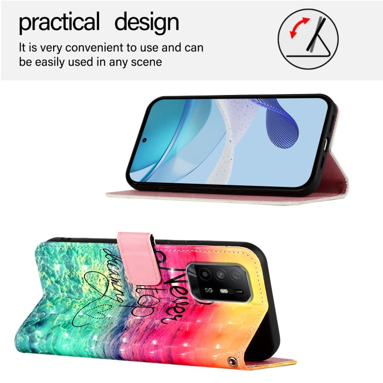For OPPO Reno6 Lite 3D Painting Horizontal Flip Leather Phone Case
