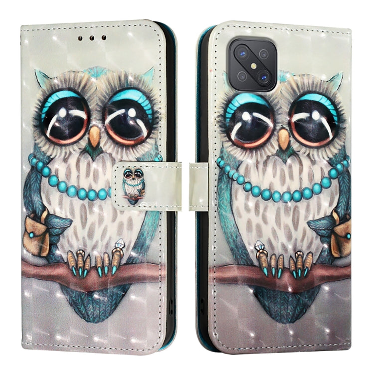 For OPPO A92s 5G 3D Painting Horizontal Flip Leather Phone Case