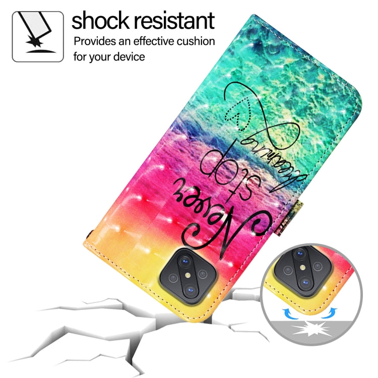 For OPPO A92s 5G 3D Painting Horizontal Flip Leather Phone Case