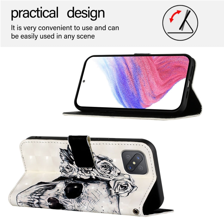 For OPPO A92s 5G 3D Painting Horizontal Flip Leather Phone Case