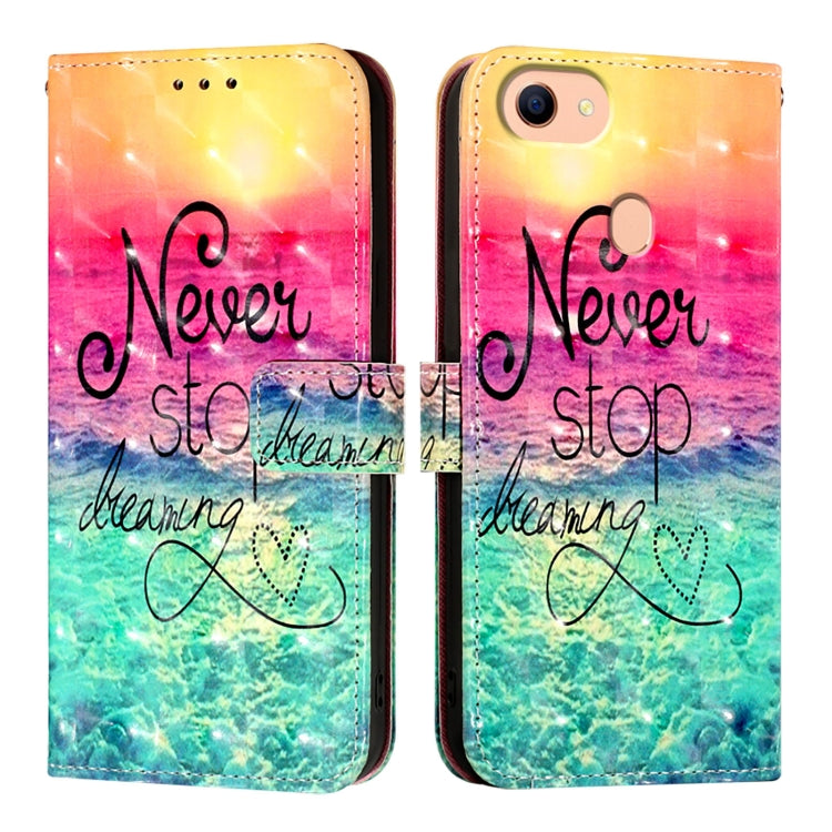 For OPPO F17 / A73 2020 4G Global 3D Painting Horizontal Flip Leather Phone Case