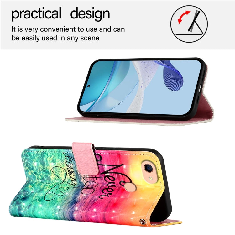 For OPPO F17 / A73 2020 4G Global 3D Painting Horizontal Flip Leather Phone Case