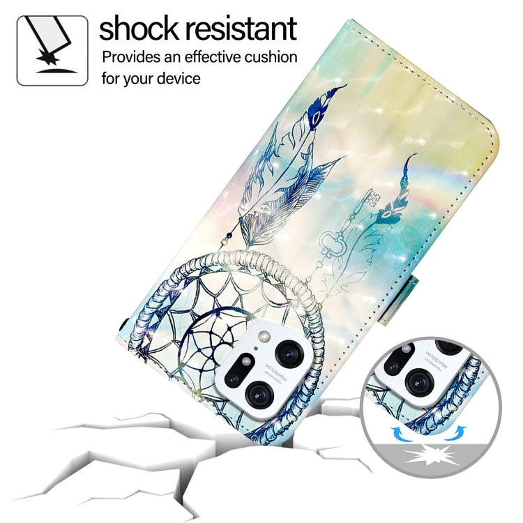 For OPPO Find X5 3D Painting Horizontal Flip Leather Phone Case