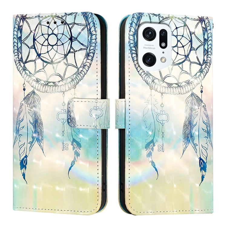 For OPPO Find X5 Pro 3D Painting Horizontal Flip Leather Phone Case
