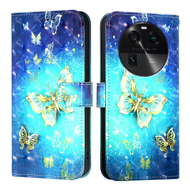 For OPPO Find X6 3D Painting Horizontal Flip Leather Phone Case