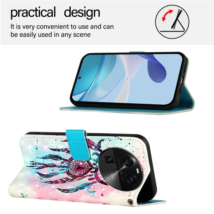 For OPPO Find X6 3D Painting Horizontal Flip Leather Phone Case
