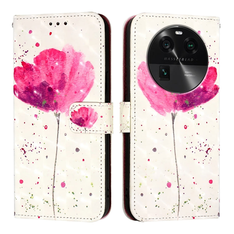For OPPO Find X6 3D Painting Horizontal Flip Leather Phone Case