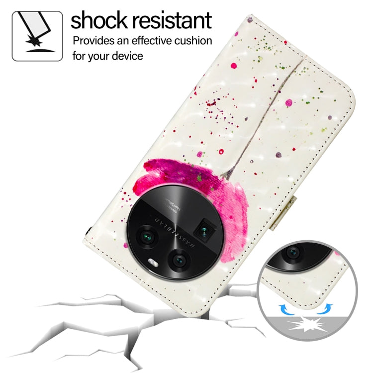 For OPPO Find X6 3D Painting Horizontal Flip Leather Phone Case