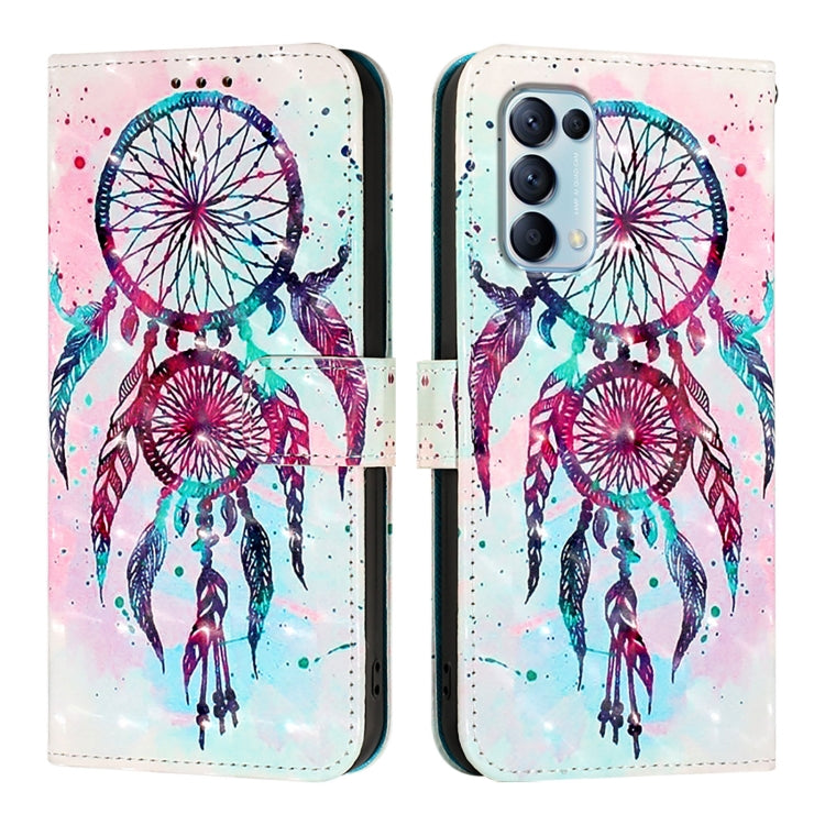 For OPPO Reno5 5G / 4G / Find X3 Lite 3D Painting Horizontal Flip Leather Phone Case