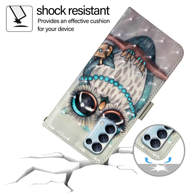 For OPPO Reno5 5G / 4G / Find X3 Lite 3D Painting Horizontal Flip Leather Phone Case