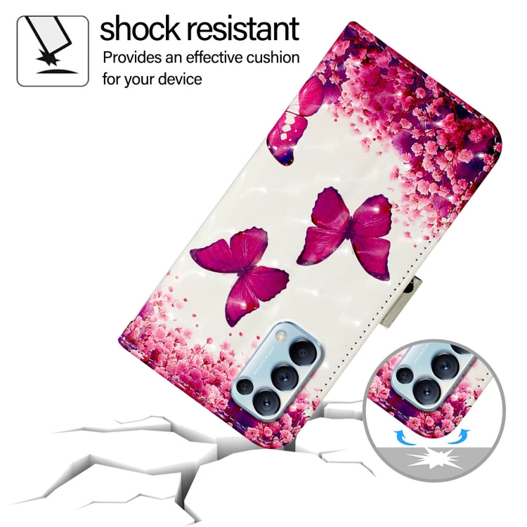 For OPPO Reno5 5G / 4G / Find X3 Lite 3D Painting Horizontal Flip Leather Phone Case