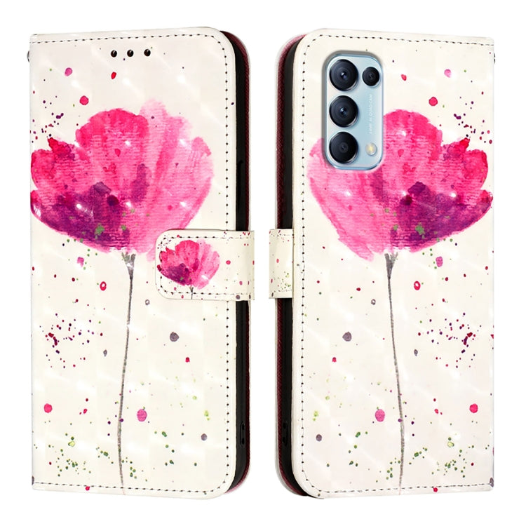 For OPPO Reno5 5G / 4G / Find X3 Lite 3D Painting Horizontal Flip Leather Phone Case