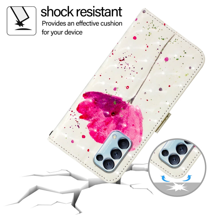 For OPPO Reno5 5G / 4G / Find X3 Lite 3D Painting Horizontal Flip Leather Phone Case
