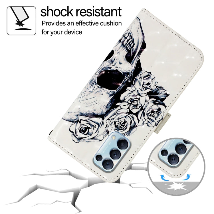 For OPPO Reno5 5G / 4G / Find X3 Lite 3D Painting Horizontal Flip Leather Phone Case