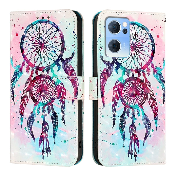 For OPPO Reno7 5G Global / Find X5 Lite 3D Painting Horizontal Flip Leather Phone Case