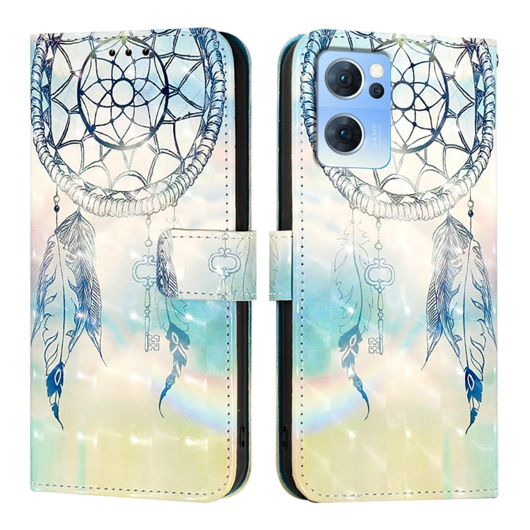 For OPPO Reno7 5G Global / Find X5 Lite 3D Painting Horizontal Flip Leather Phone Case