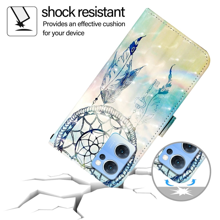 For OPPO Reno7 5G Global / Find X5 Lite 3D Painting Horizontal Flip Leather Phone Case