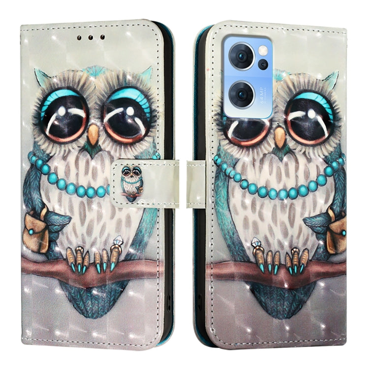 For OPPO Reno7 5G Global / Find X5 Lite 3D Painting Horizontal Flip Leather Phone Case