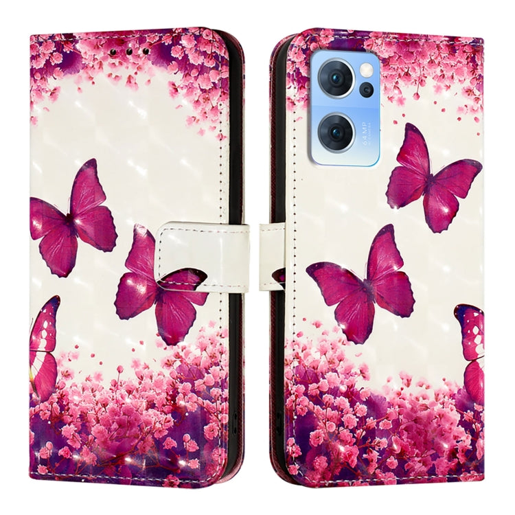 For OPPO Reno7 5G Global / Find X5 Lite 3D Painting Horizontal Flip Leather Phone Case