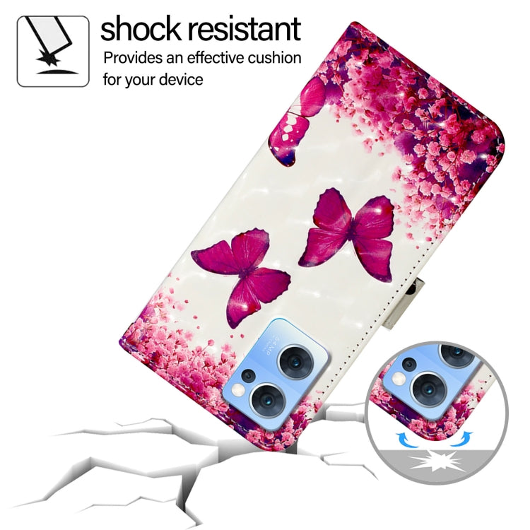 For OPPO Reno7 5G Global / Find X5 Lite 3D Painting Horizontal Flip Leather Phone Case