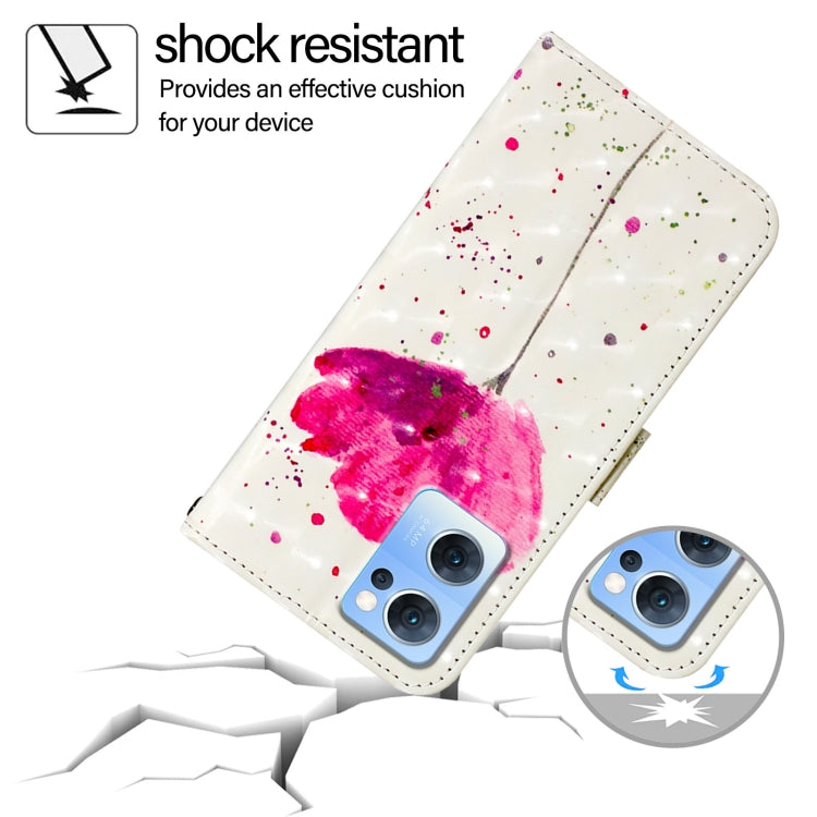 For OPPO Reno7 5G Global / Find X5 Lite 3D Painting Horizontal Flip Leather Phone Case