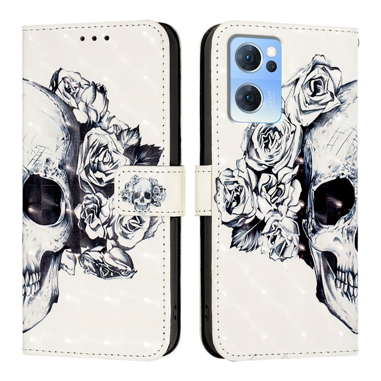 For OPPO Reno7 5G Global / Find X5 Lite 3D Painting Horizontal Flip Leather Phone Case