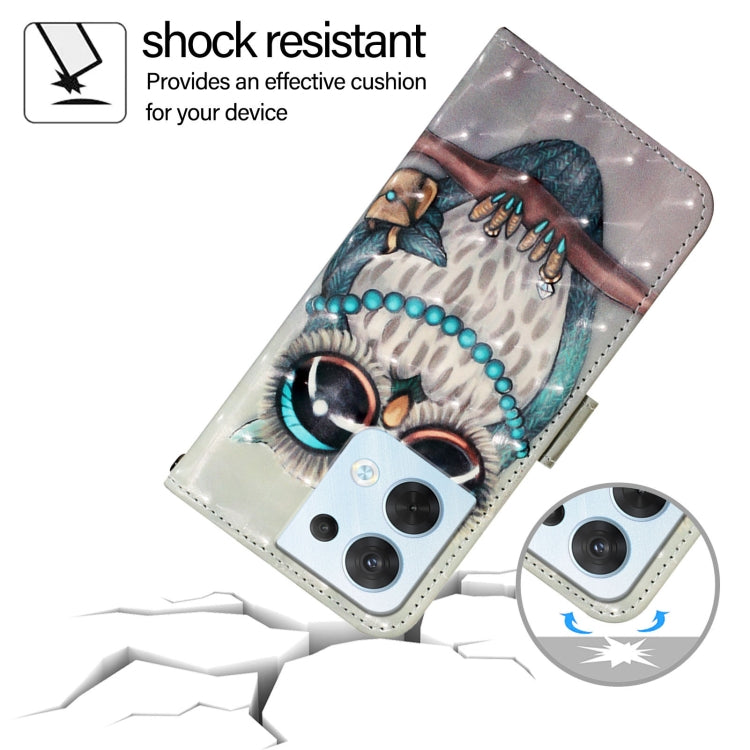 For OPPO Reno8 5G Global 3D Painting Horizontal Flip Leather Phone Case