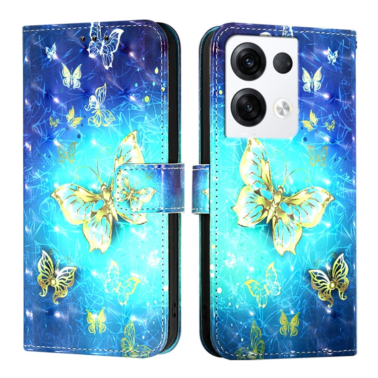 For OPPO Reno8 Pro 5G Global 3D Painting Horizontal Flip Leather Phone Case