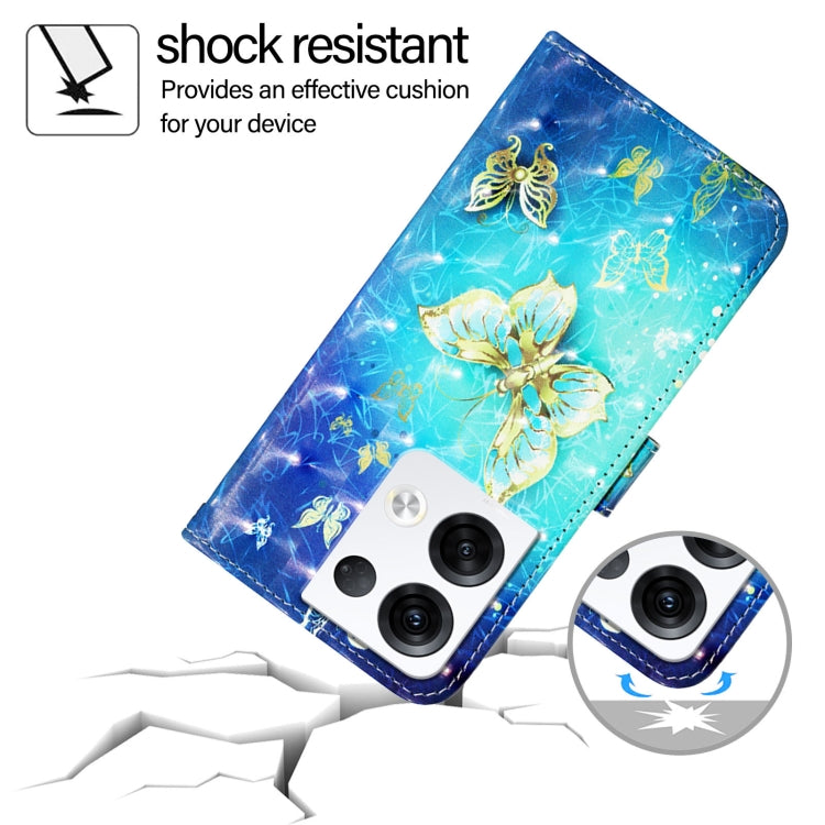 For OPPO Reno8 Pro 5G Global 3D Painting Horizontal Flip Leather Phone Case
