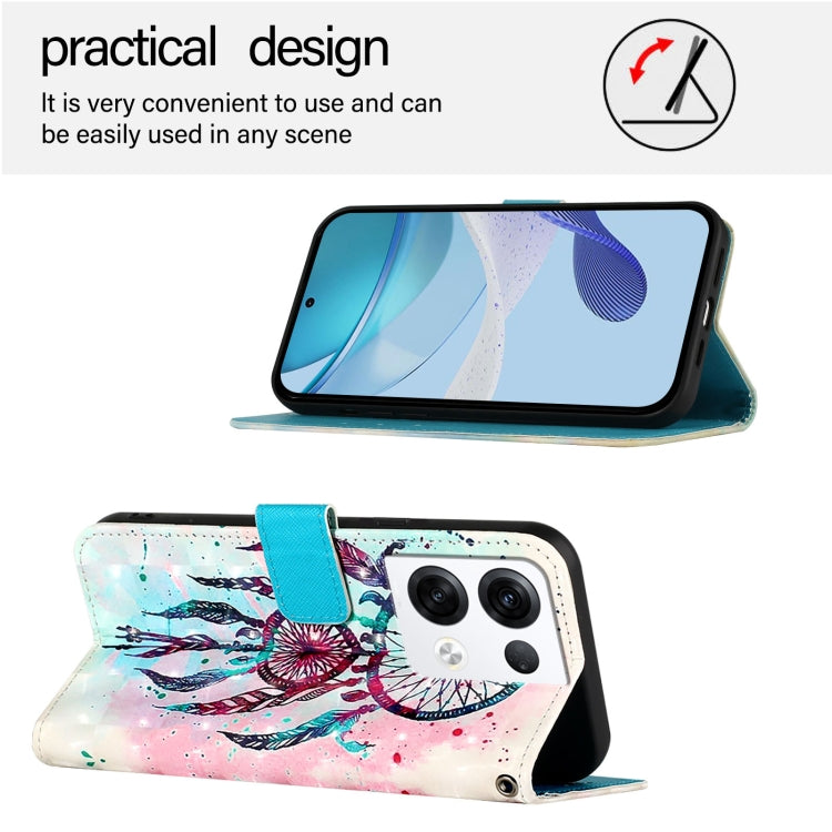 For OPPO Reno8 Pro 5G Global 3D Painting Horizontal Flip Leather Phone Case