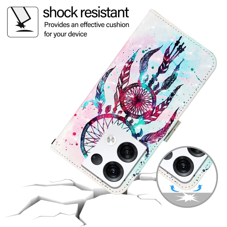 For OPPO Reno8 Pro 5G Global 3D Painting Horizontal Flip Leather Phone Case
