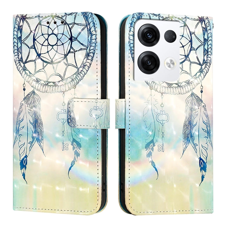 For OPPO Reno8 Pro 5G Global 3D Painting Horizontal Flip Leather Phone Case