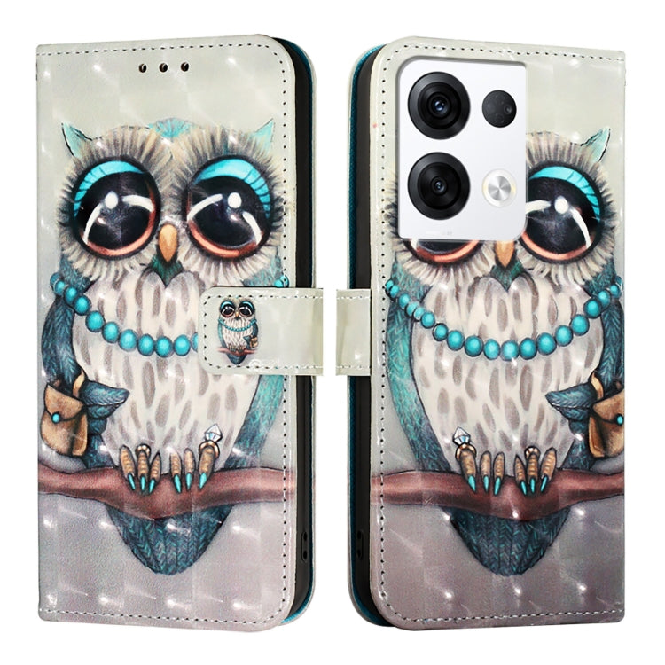For OPPO Reno8 Pro 5G Global 3D Painting Horizontal Flip Leather Phone Case
